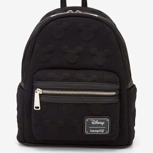 New Loungefly Exclusive Disney Mickey Mouse Silhouette Mesh Textured Backpack.